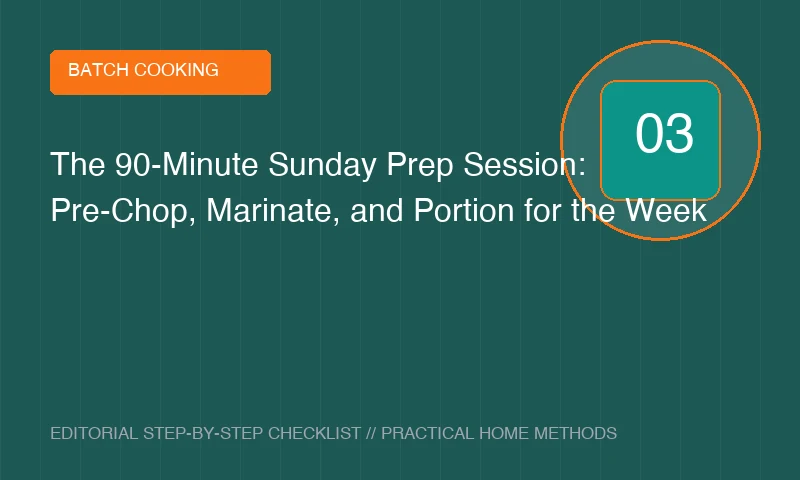 The 90-Minute Sunday Prep Session: Pre-Chop, Marinate, and Portion for the Week